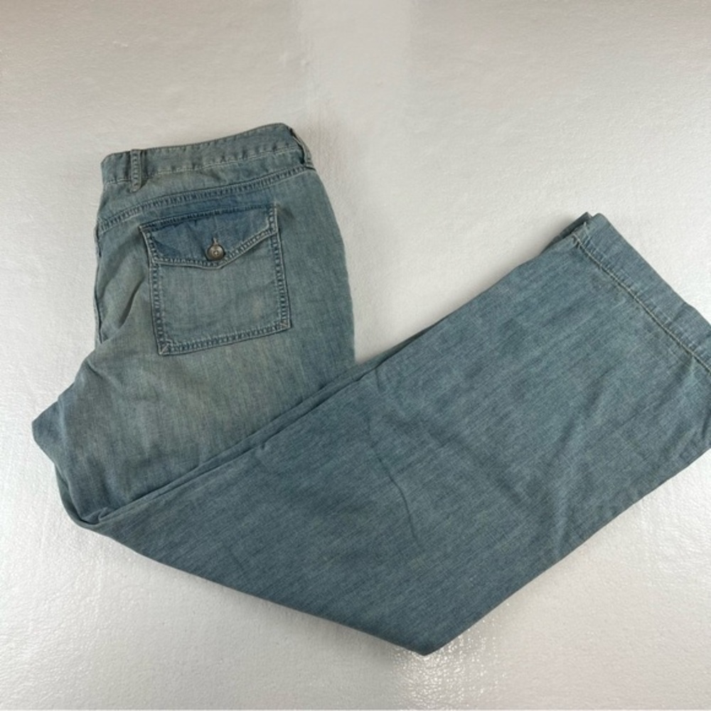 Cotton Denim Wide Leg‎ Size 16 Lightweight Jeans